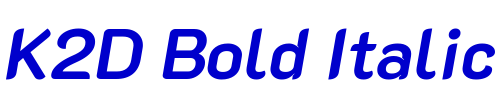 K2D Bold Italic Schriftart